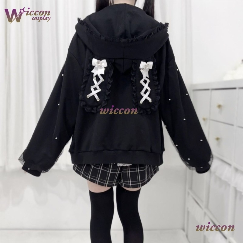 Formal Skirt - Orelhas de coelho arco hoodies elegante