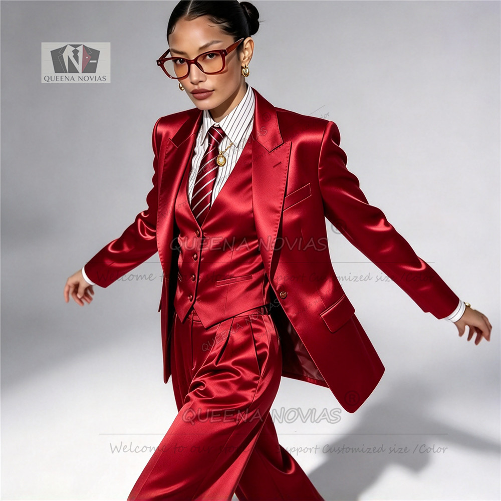Womens Blazer - Conjunto de 3 peças de fato