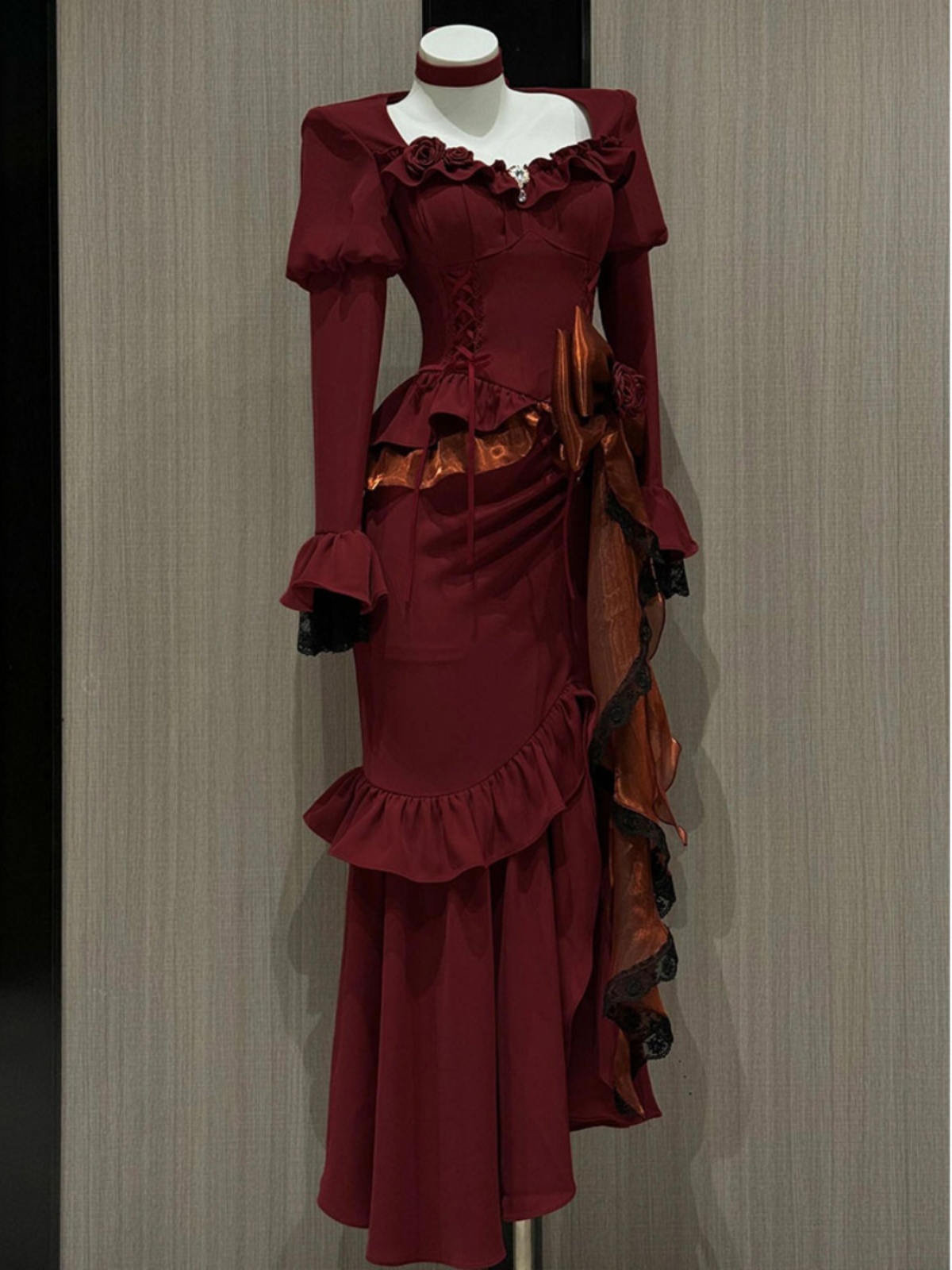 Primavera vermelho vintage ves - Women'S Red Formal Wear avaliação e preço