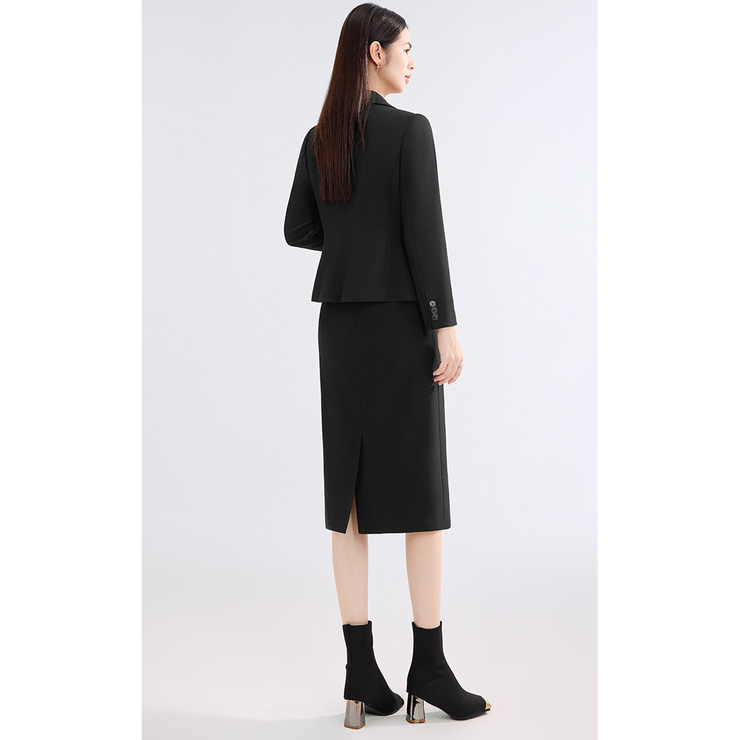 Conjunto de Saia Azul Feminino - Womens Blazer avaliação e preço