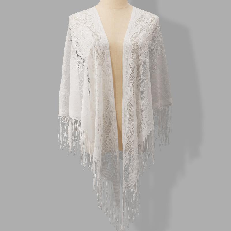 Xale Triangular de Renda Flora - Formal Dress avaliação e preço