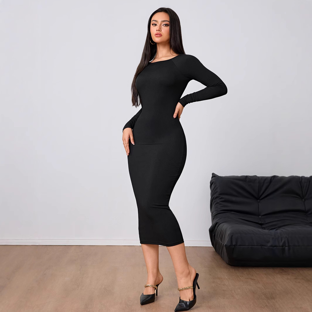 Vestido Simples de Moda Femini - Midi Dress avaliação e preço