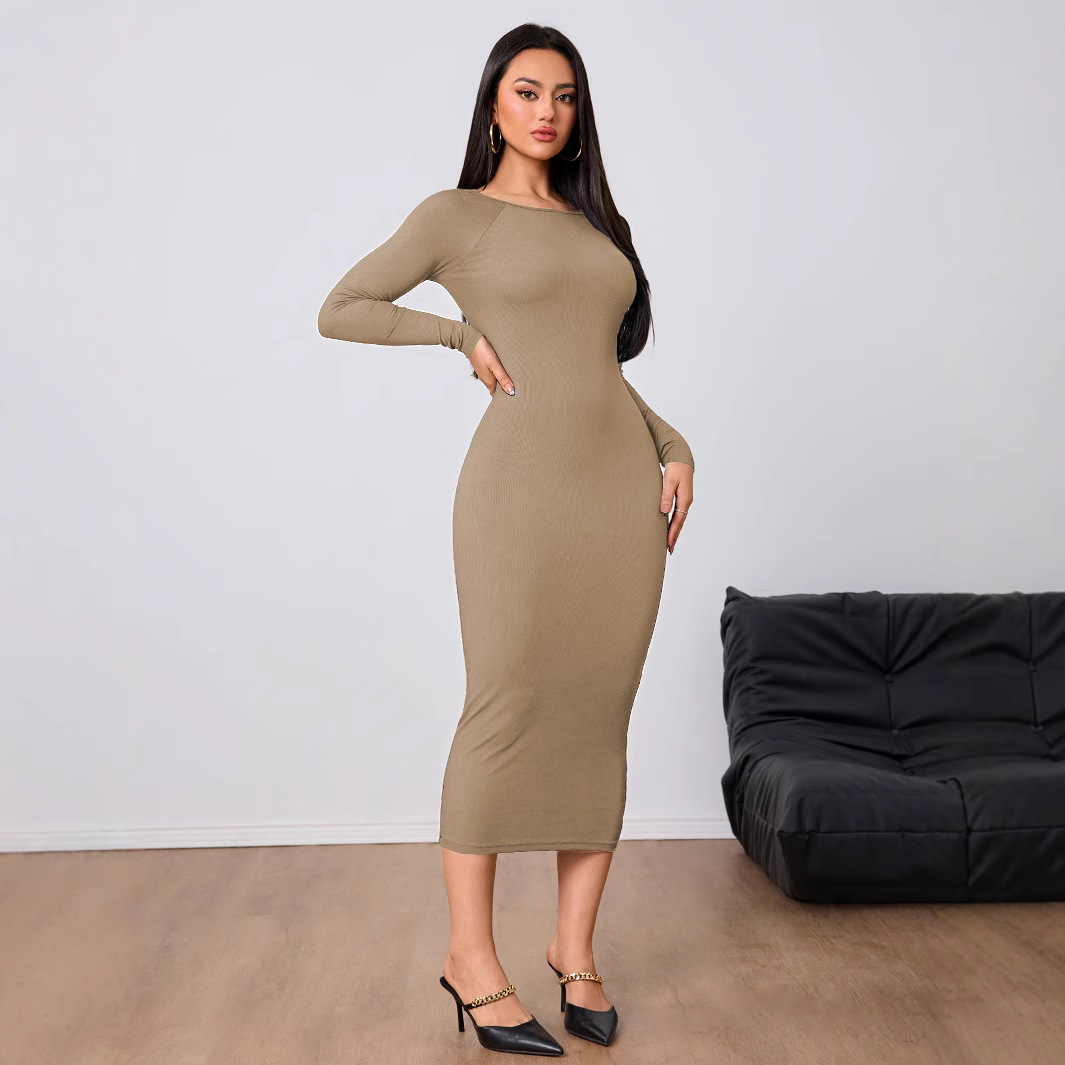Vestido Simples de Moda Femini - Midi Dress avaliação e preço