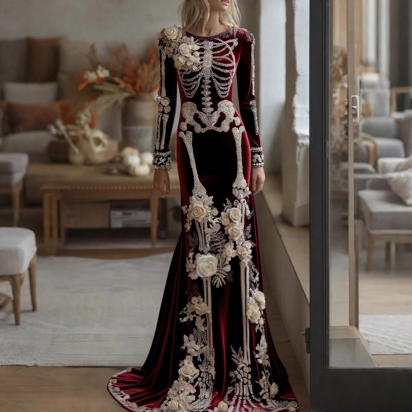 2026 Novo Vestido Maxi Floral  - Evening Gown avaliação e preço