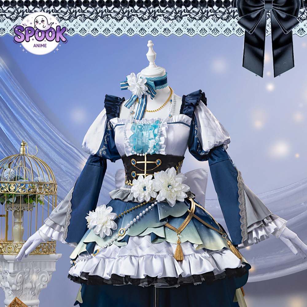 Vestido Lolita Azul e Branco S - Evening Gown avaliação e preço